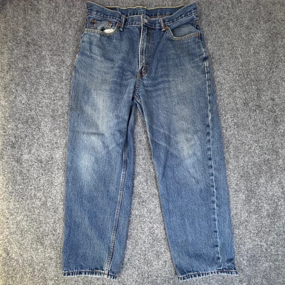 Levis 550 Relaxed Fit Tapered Leg Blue Denim Jeans Mens 36x32